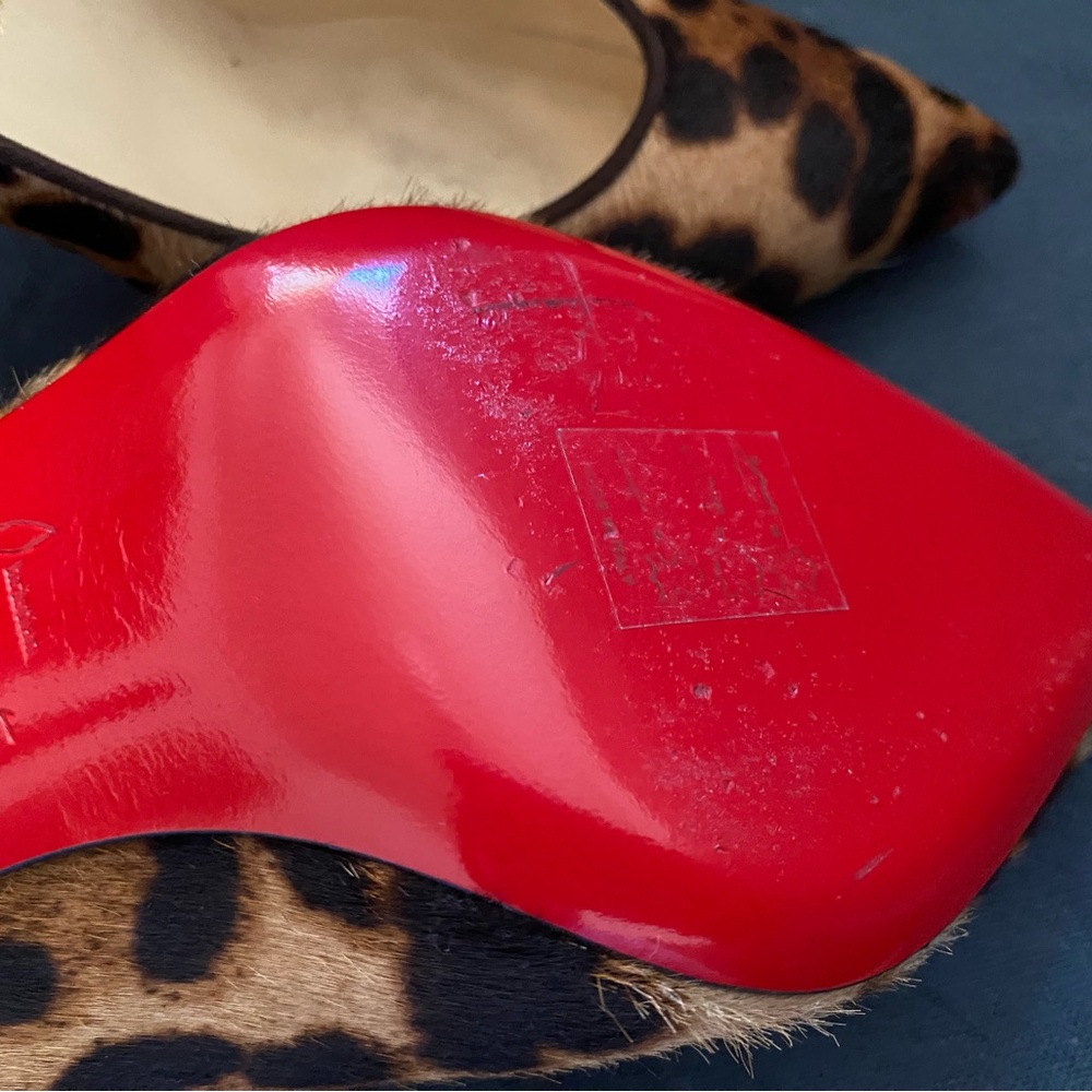 Christian Louboutin Piou Piou Leopard Calf Hair Heels - Picture 6 of 12